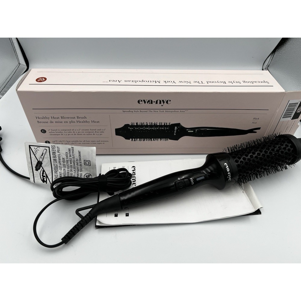 Eva NYC Healthy Heat Blowout Brush. Thermal Ceramic Barrel And Ion Generator